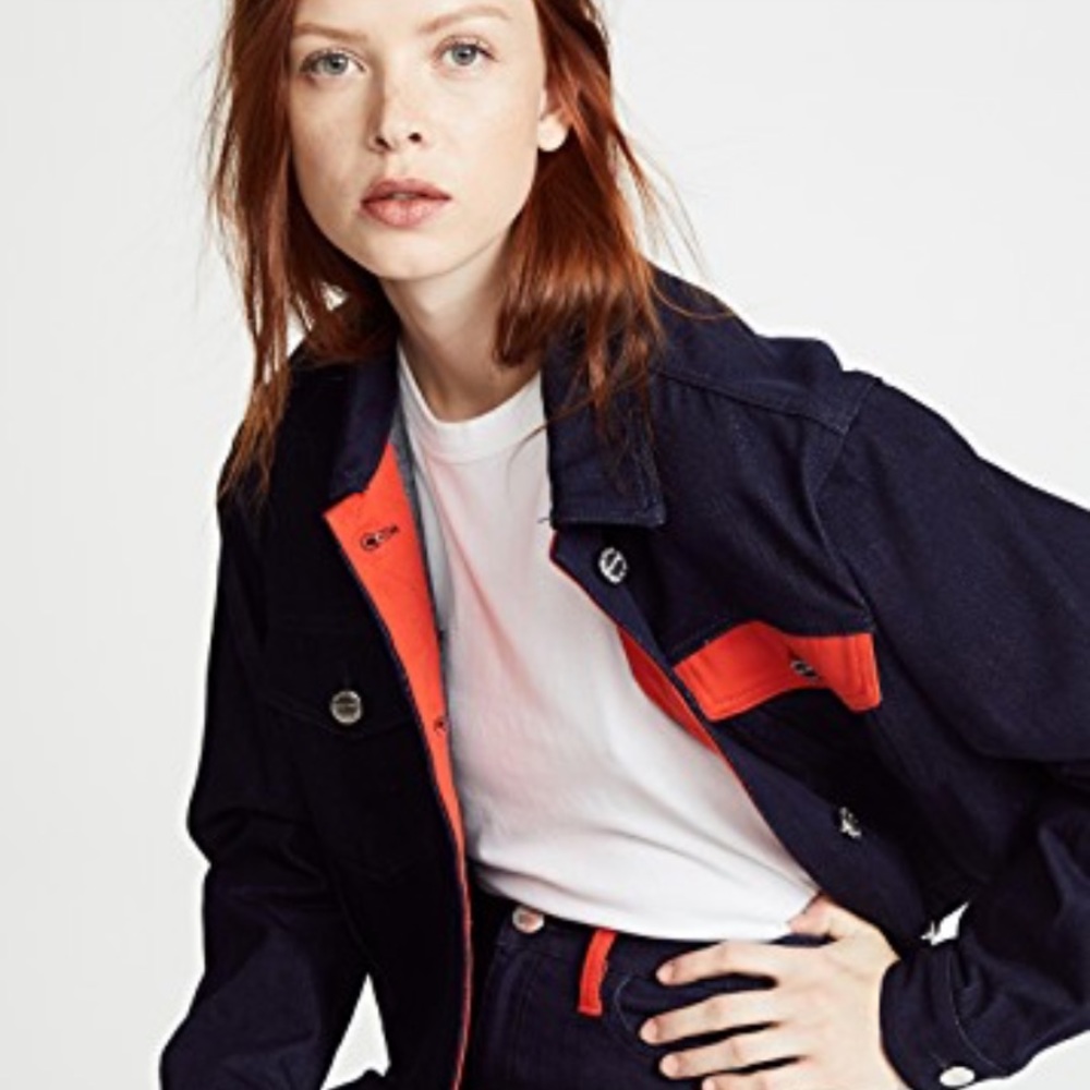 CURRENT/ELLIOTT • cropped denim jacket - Picture 2 of 3